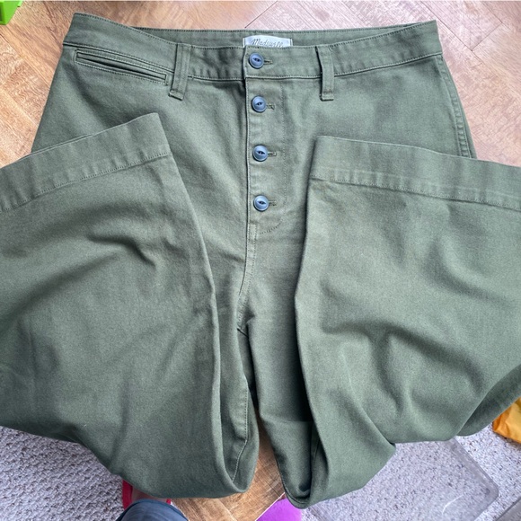 Madewell Emmett Wide Leg Crop canvas, button fly pant - Picture 5 of 8